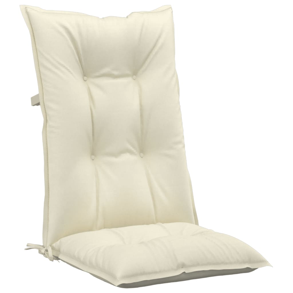 vidaXL Garden Chair Cushions 2 pcs Cream 47.2"x19.7"x2.8"