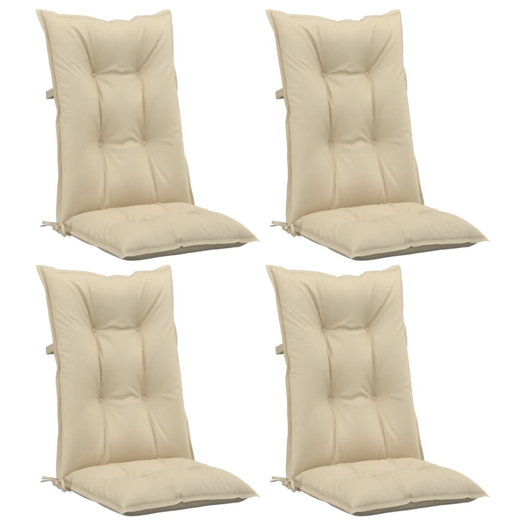 

vidaXL Tuinstoelkussens 4 st 120x50x7 cm beige