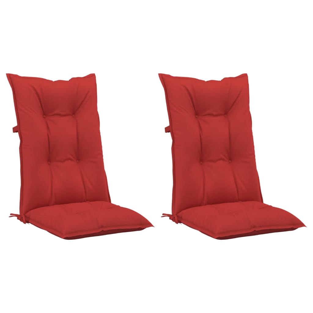 

vidaXL Tuinstoelkussens 2 st 120x50x7 cm rood