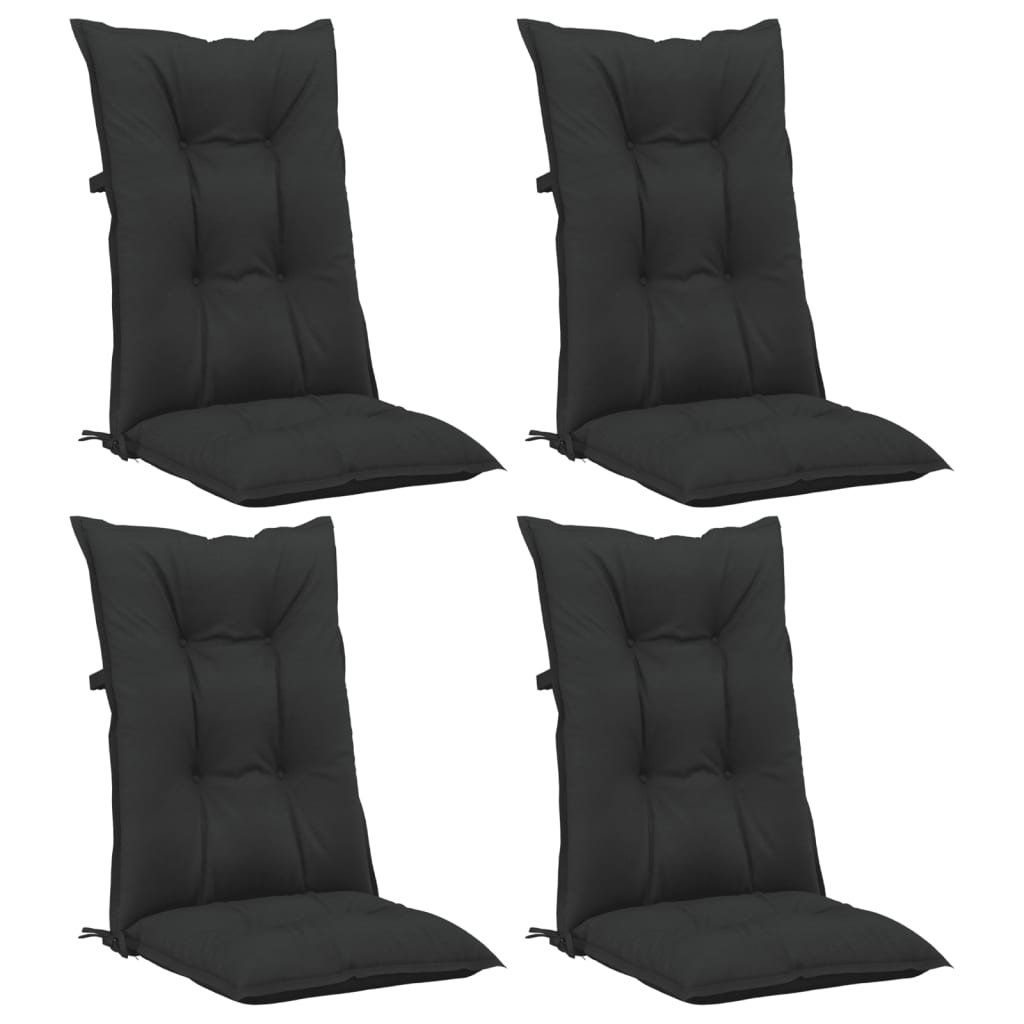 

vidaXL Tuinstoelkussens 4 st 120x50x7 cm zwart