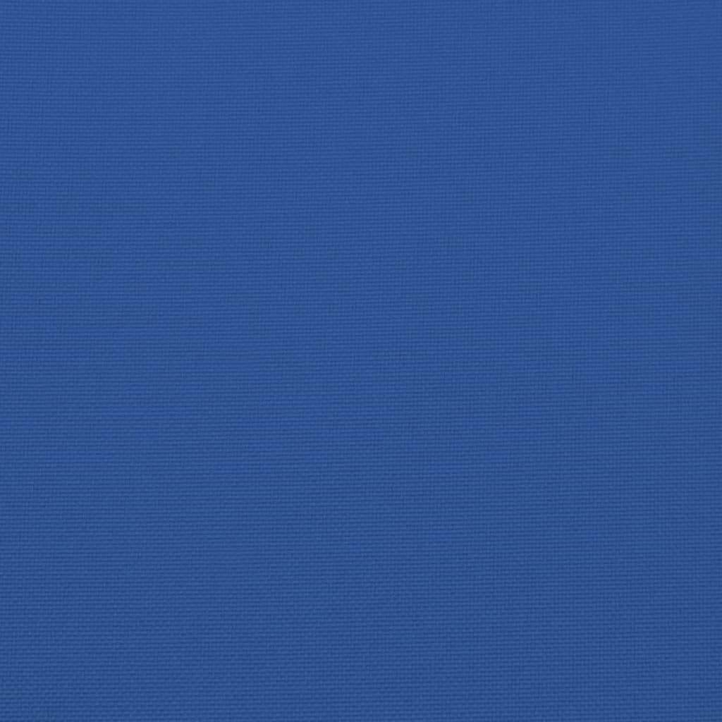 Възглавници за столове 4 бр кралско сини 120x50x7 см плат