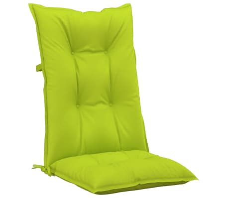 vidaXL Възглавници за столове 6 бр яркозелени 120x50x7 см плат
