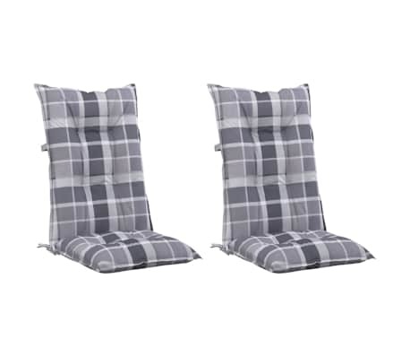 vidaXL Podložky na z&aacute;hradn&eacute; stoličky, vysok&eacute; operadlo 2 ks 120x50x7 cm