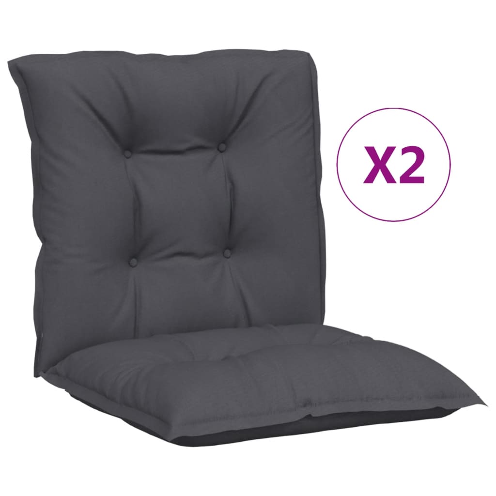 vidaXL Perne pentru scaun de grÄƒdinÄƒ, 2 buc., antracit, 100x50x7 cm