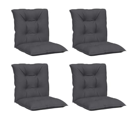 vidaXL وسائد كرسي حديقة 4 ق أنثراسيت 100&times;50&times;7 سم