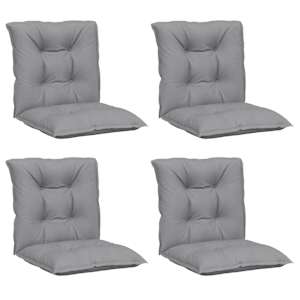 vidaXL Garden Lowback Chair Cushions 4 pcs Gray 39.4"x19.7"x2.8" Fabric