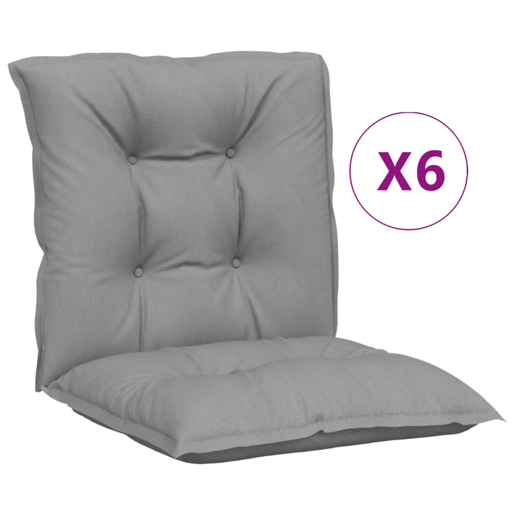 vidaXL Perne pentru scaun de grădină, 6 buc., gri, 100x50x7 cm vidaXL