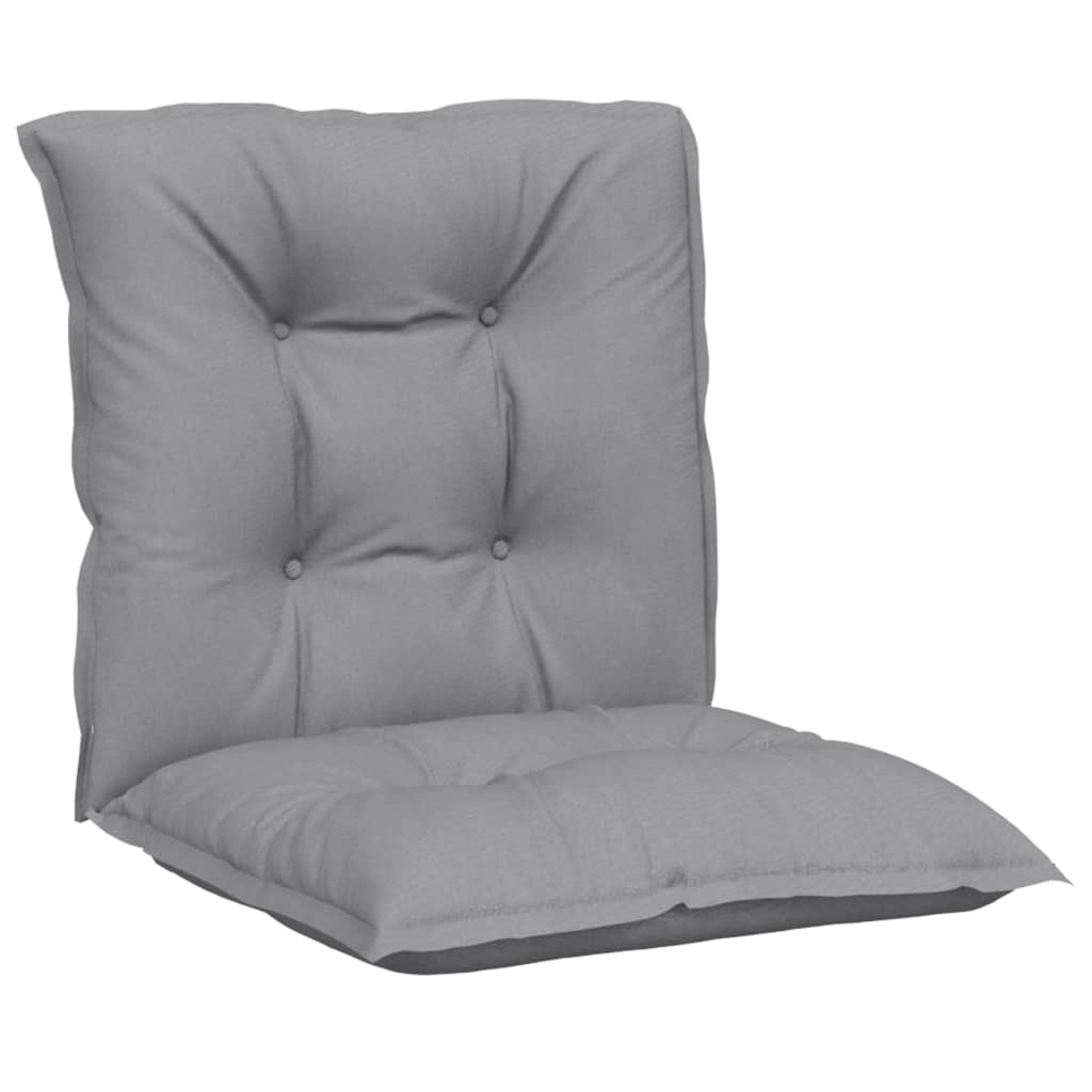 vidaXL Garden Lowback Chair Cushions 6 pcs Gray 39.4"x19.7"x2.8" Fabric