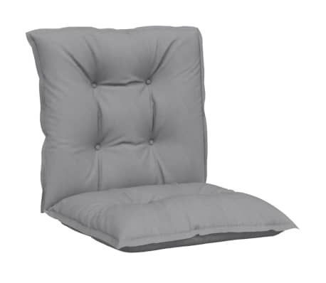 vidaXL Garden Lowback Chair Cushions 6 pcs Gray 39.4"x19.7"x2.8" Fabric