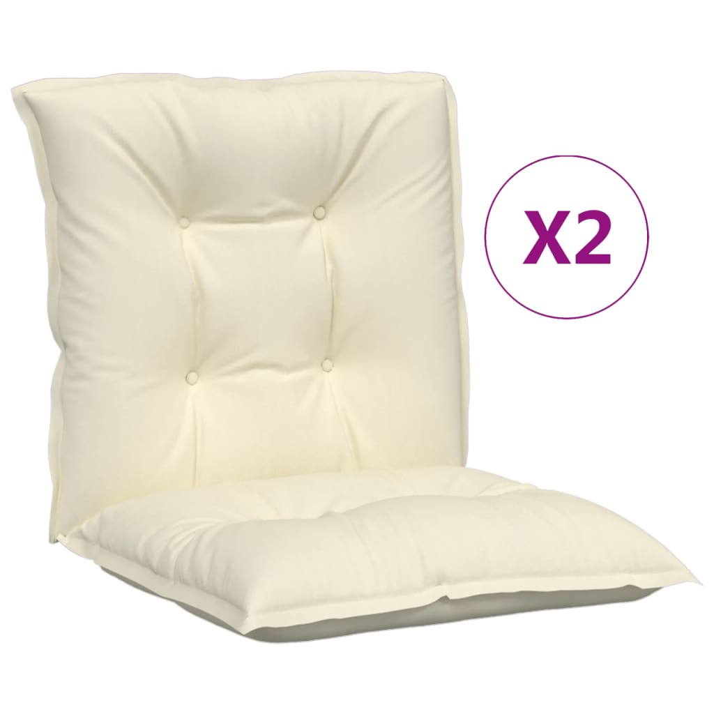 vidaXL Perne pentru scaun de grădină, 2 buc., crem, 100x50x7 cm vidaXL