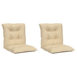 vidaXL Sodo kėdės pagalvėlės, 2vnt., smėlio, 100x50x7cm, audinys