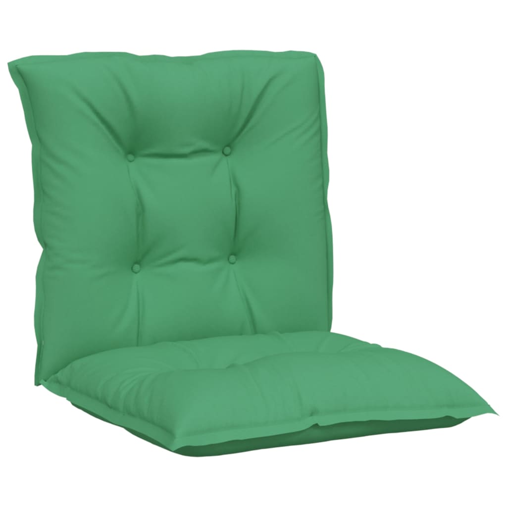 vidaXL Garden Lowback Chair Cushions 4 pcs Green 39.4"x19.7"x2.8" Fabric