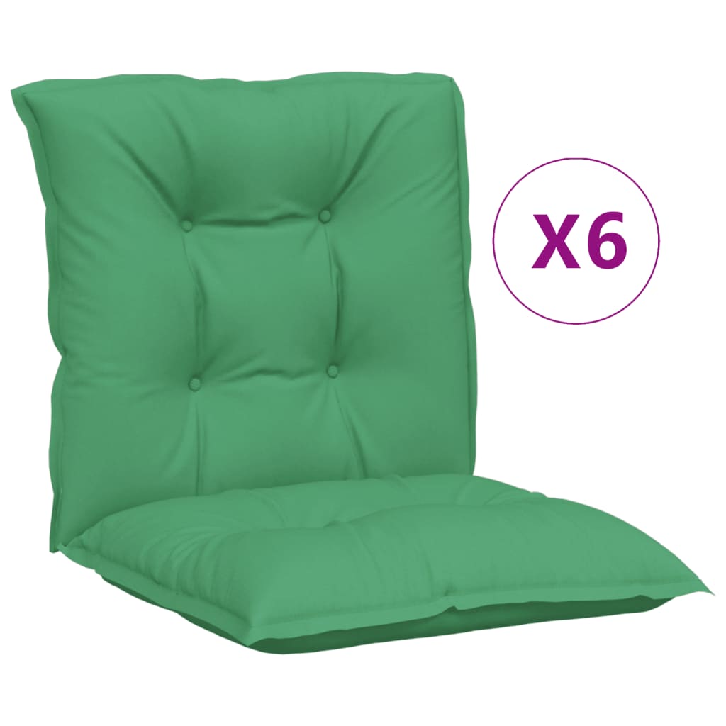 Perne pentru scaun de grădină, 6 buc., verde, 100x50x7 cm
