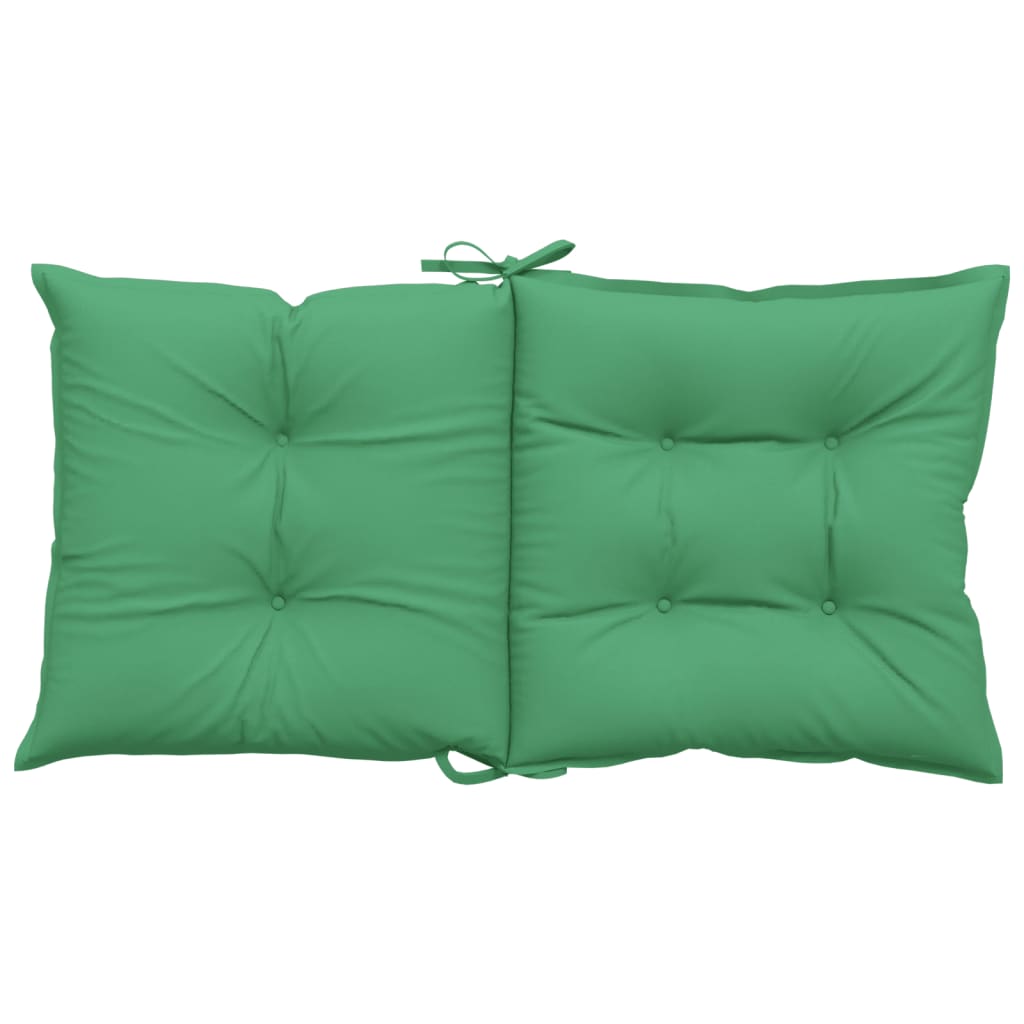 Perne scaun cu spătar mic, 6 buc., verde, 100x50x7 cm, textil