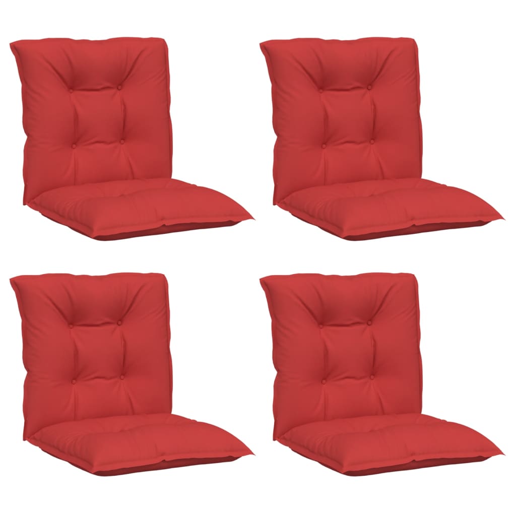 

vidaXL Tuinstoelkussens 4 st 100x50x7 cm rood