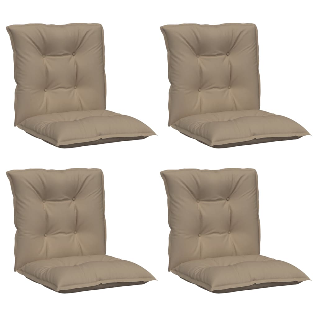 

vidaXL Tuinstoelkussens 4 st 100x50x7 cm taupe