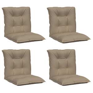 vidaXL Sodo kėdės pagalvėlės, 4vnt., taupe, 100x50x7cm, audinys