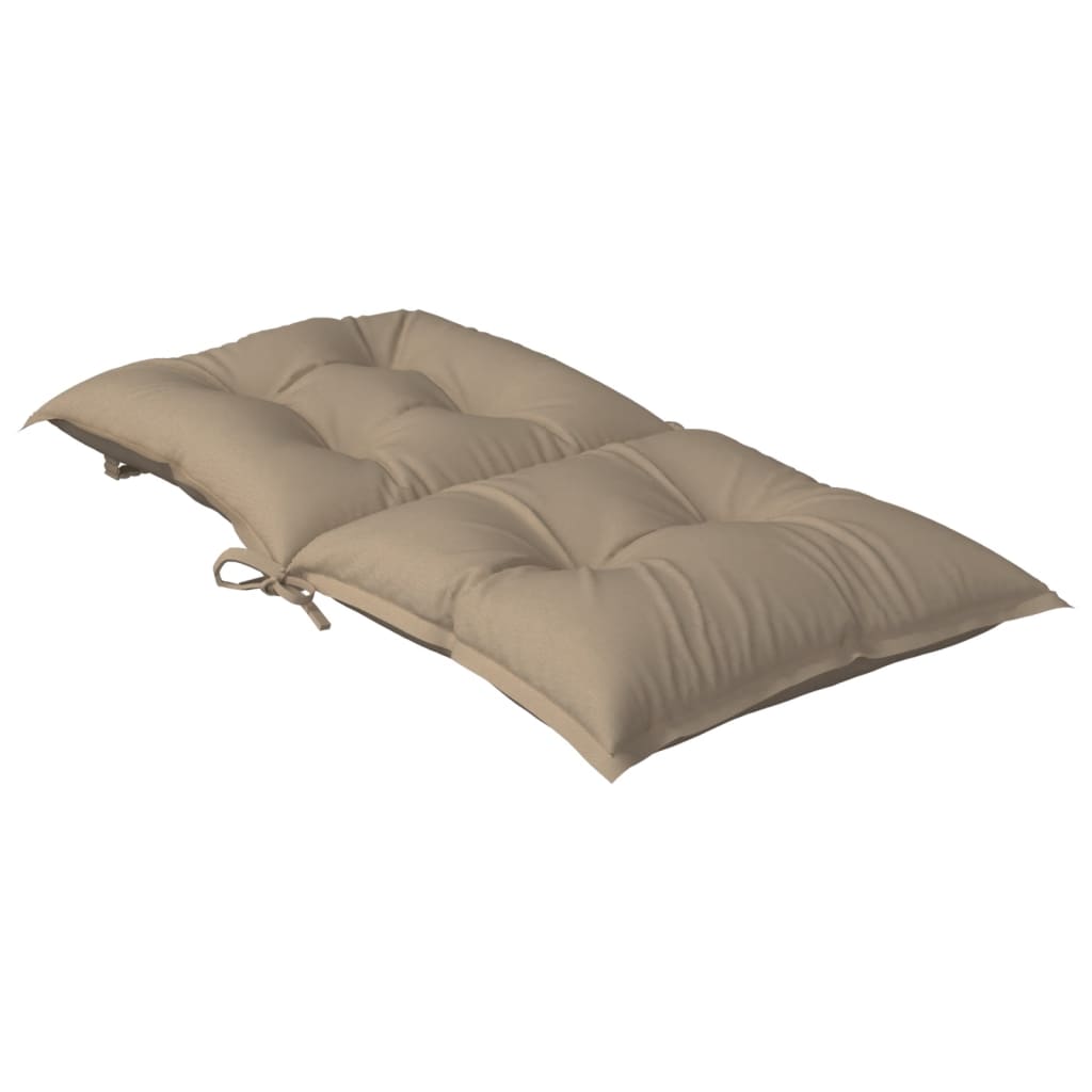 Perne scaun cu spătar mic, 6 buc., taupe, 100x50x7 cm, textil