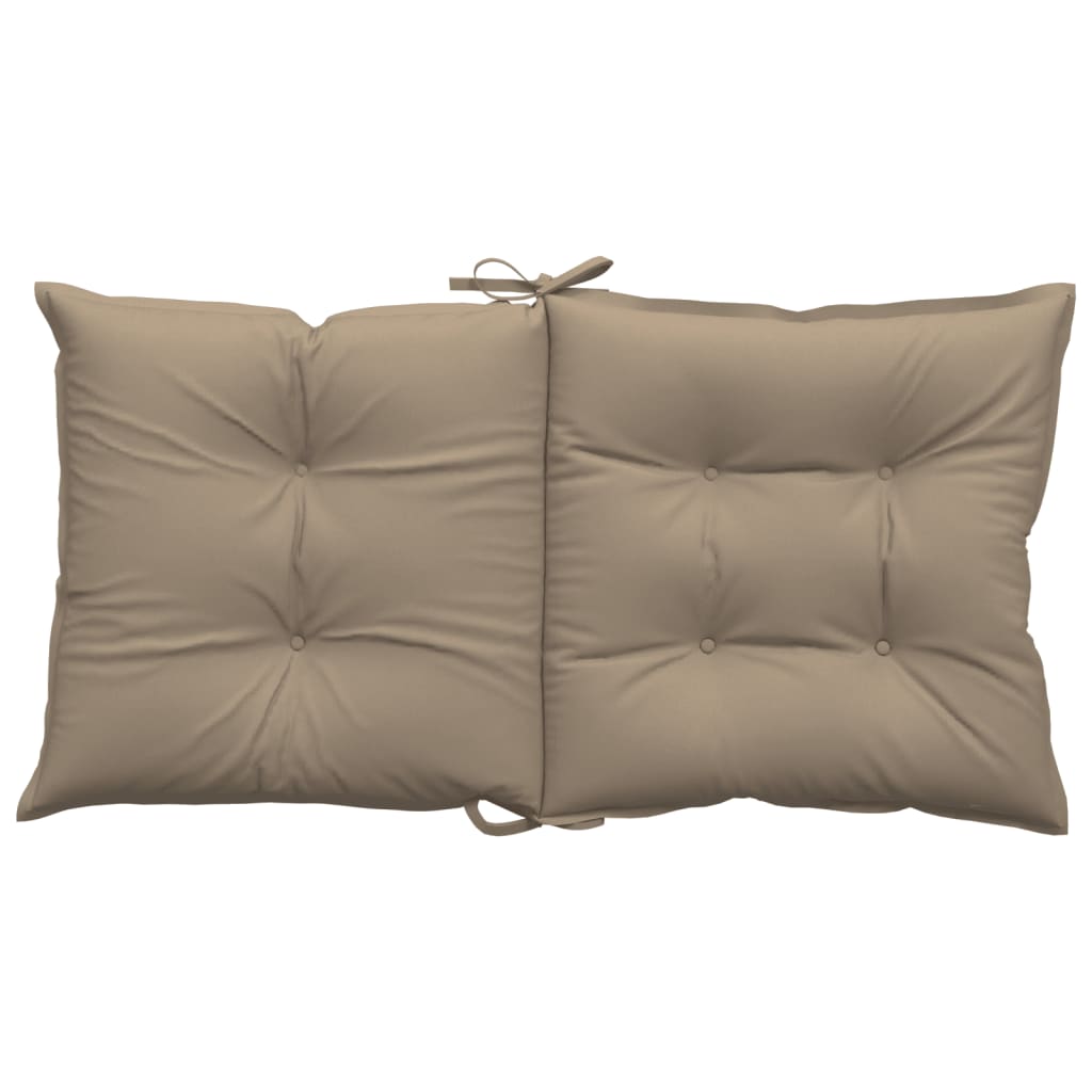 Perne scaun cu spătar mic, 6 buc., taupe, 100x50x7 cm, textil