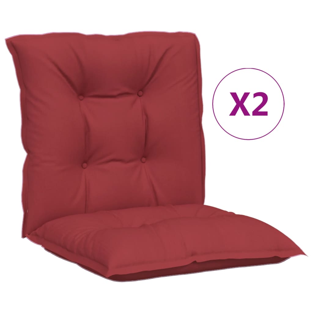 vidaXL Perne pentru scaun de grădină, 2 buc., roșu vin 100 x 50 x 7 cm