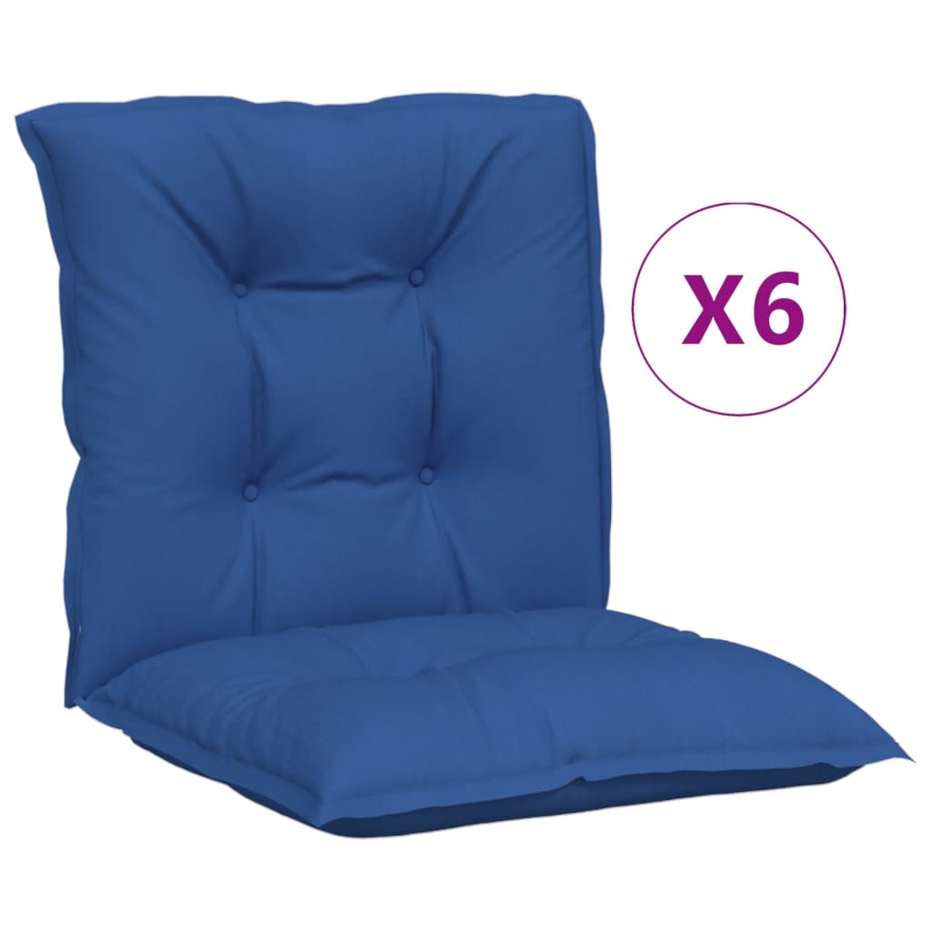 vidaXL Perne scaun de grÄƒdinÄƒ, 6 buc., albastru regal, 100 x 50 x 7 cm