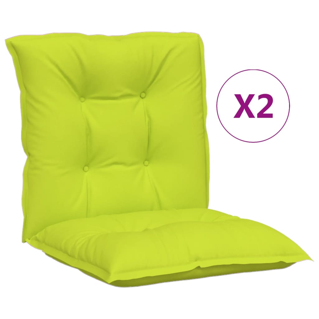 Jastuci za vrtne stolice 2 kom jarko zeleni 100 x 50 x 7 cm | megato.hr