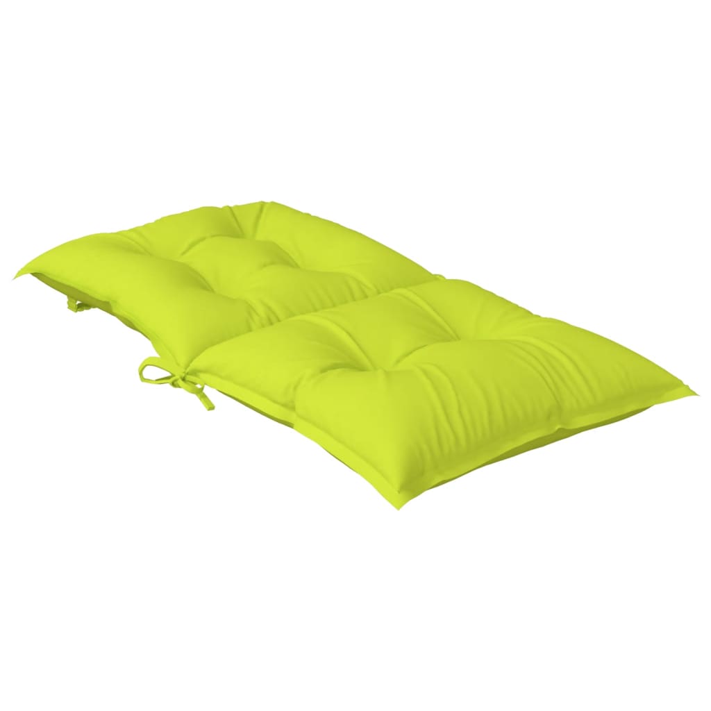 Възглавници за градински стол 2 бр яркозелени 100x50x7 см плат