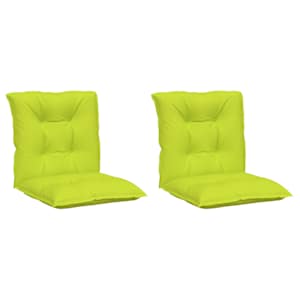 vidaXL Sodo kėdės pagalvėlės, 2vnt., žalios, 100x50x7cm, audinys