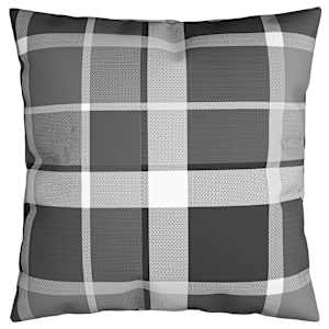 vidaXL Pagalvėlės, 4vnt., pilkos spalvos, 40x40cm, audinys, languotos