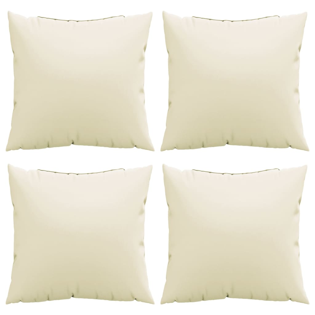 vidaXL Throw Pillows 4 pcs Cream 19.7"x19.7" Fabric