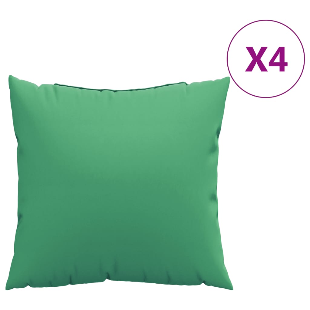 vidaXL Perne decorative, 4 buc., verde, 50 x 50 cm, material textil