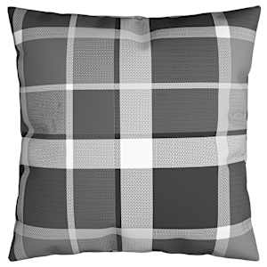 vidaXL Pagalvėlės, 4vnt., pilkos spalvos, 60x60cm, audinys, languotos