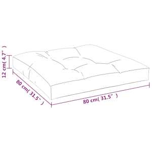 Poduška na palety zelená 80 x 80 x 12 cm textil - obrázek 10