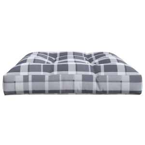Poduška na palety šedá károvaná 120 x 80 x 12 cm textil - obrázek 6
