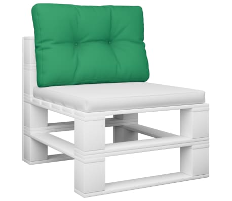 vidaXL Cuscino per Pallet Verde 50x40x12 cm in Tessuto