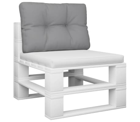vidaXL Palletkussen 60x40x12 cm stof grijs