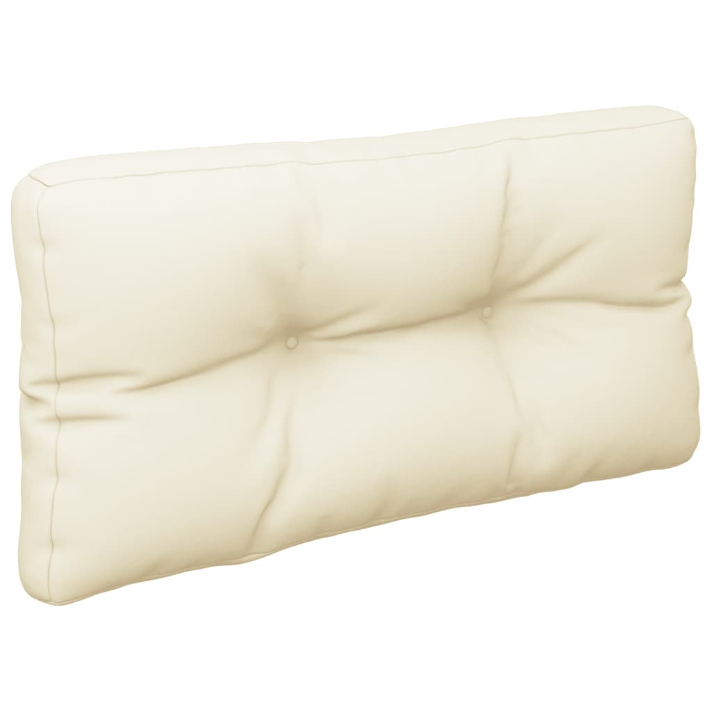 vidaXL Palletkussen 70x40x12 cm stof crèmekleurig