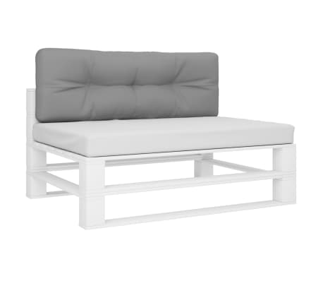 vidaXL Palettenkissen Grau 120x40x12 cm Stoff