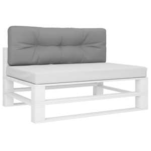 vidaXL Palettenkissen Grau 120x40x12 cm Stoff