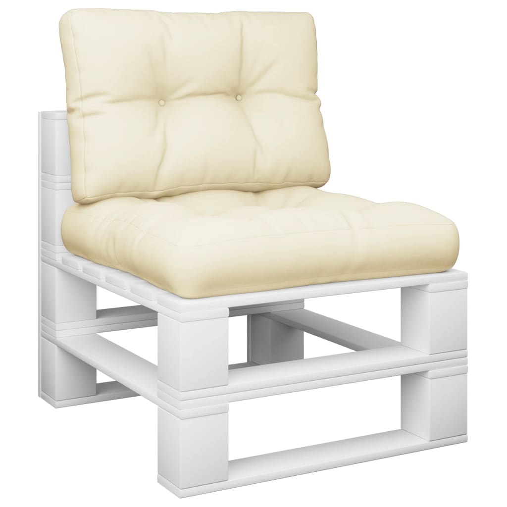 

vidaXL Bankkussens pallet 2 st crèmekleurig
