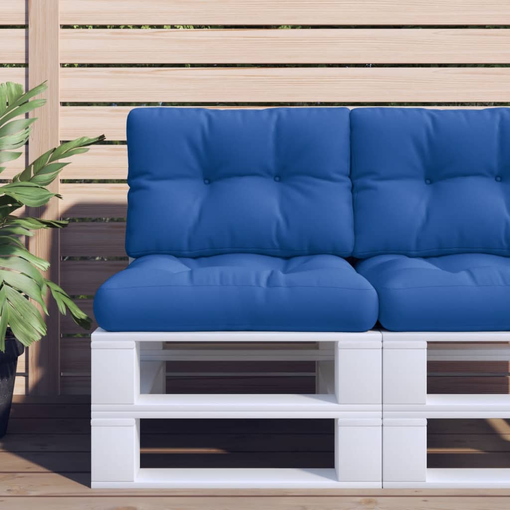 vidaXL hynder til pallesofa 2 stk. kongeblå
