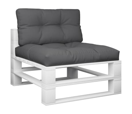 vidaXL Palečių pagalvėlės, 2vnt., antracito spalvos, audinys