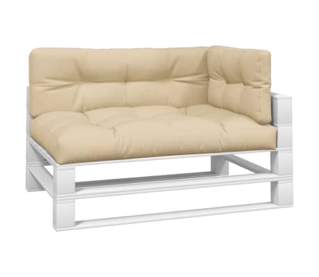 vidaXL Palečių pagalvėlės, 3vnt., smėlio spalvos, audinys