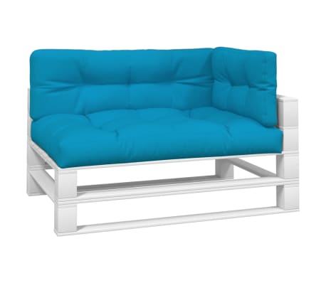 vidaXL パレットクッション 3点 ブルー ファブリック