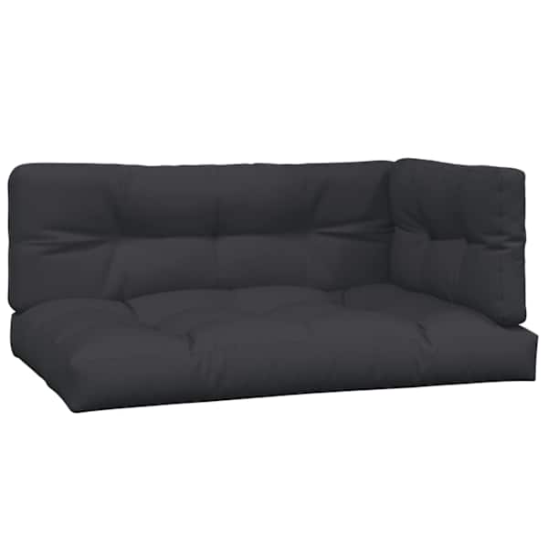 vidaXL euroaluse istmepadi 3 tk, must, kangas