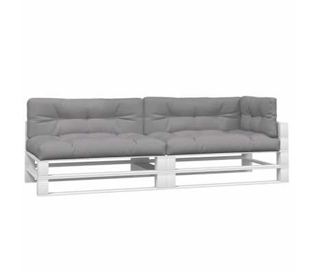 vidaXL Palletkussens 5 st stof grijs