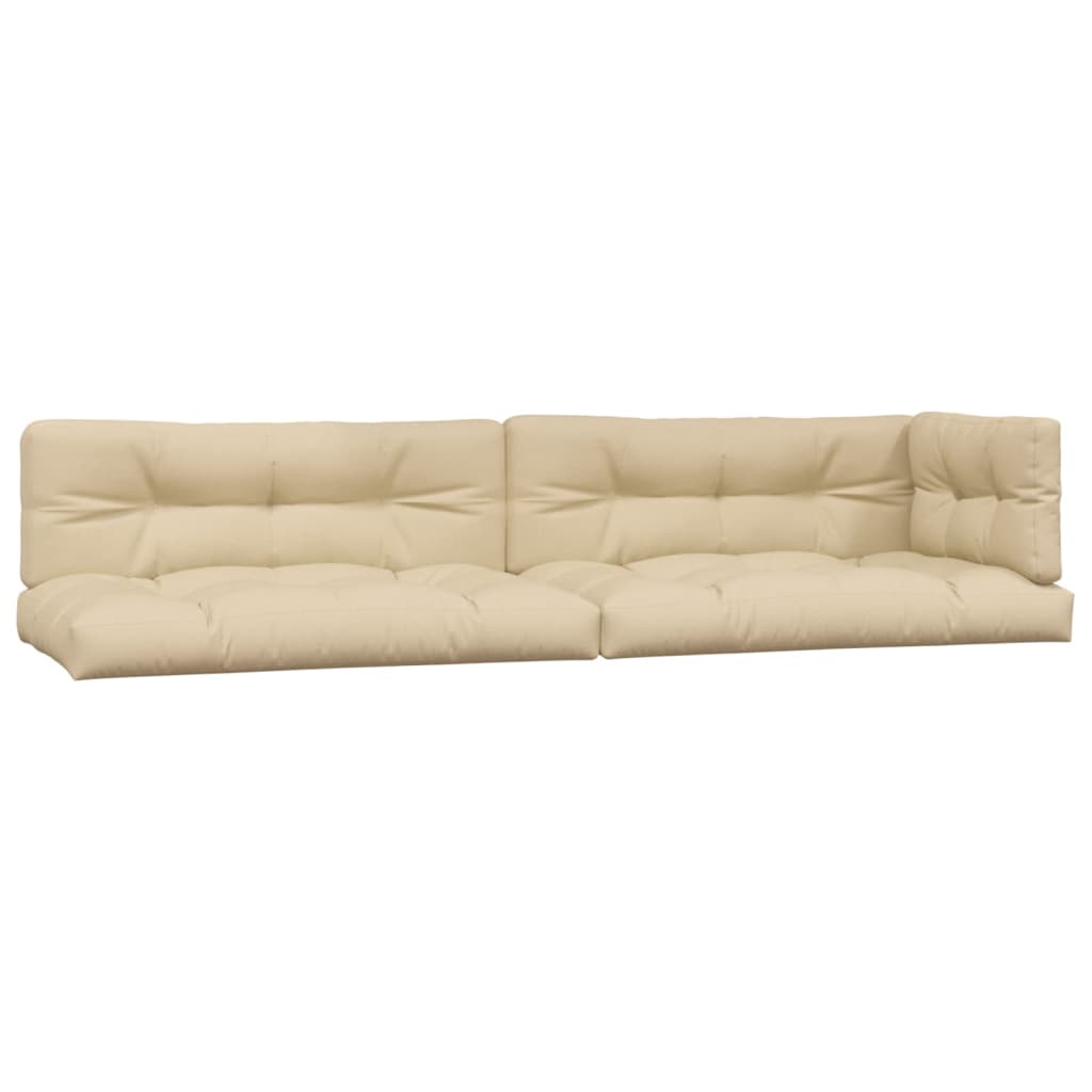 Image of vidaXL Pallet Cushions 5 pcs Beige Fabric