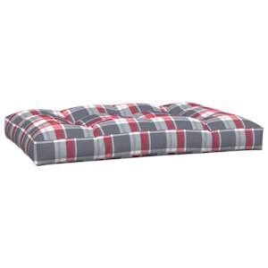 Podušky na palety 5 ks červené kárované textil - obrázek 5