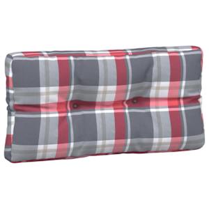 Podušky na palety 5 ks červené kárované textil - obrázek 6