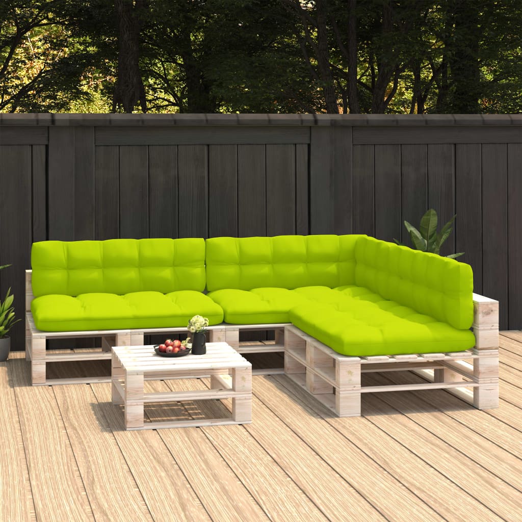 Poza vidaXL Perne pentru canapea din paleti, 7 buc, verde crud